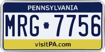 PA license plate MRG7756