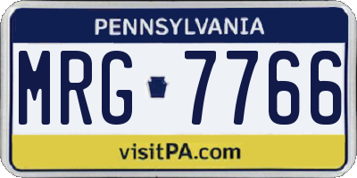 PA license plate MRG7766