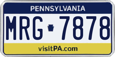 PA license plate MRG7878