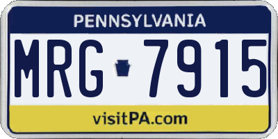 PA license plate MRG7915