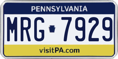 PA license plate MRG7929
