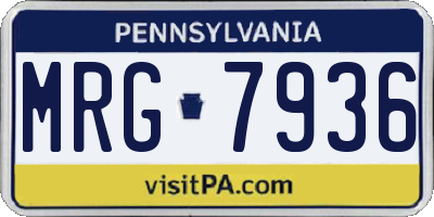 PA license plate MRG7936