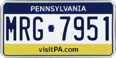 PA license plate MRG7951