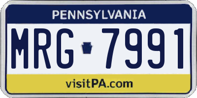 PA license plate MRG7991