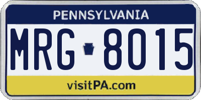 PA license plate MRG8015