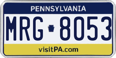 PA license plate MRG8053