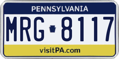PA license plate MRG8117