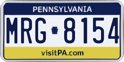 PA license plate MRG8154