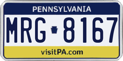 PA license plate MRG8167