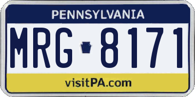 PA license plate MRG8171