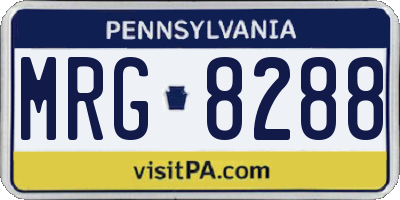 PA license plate MRG8288