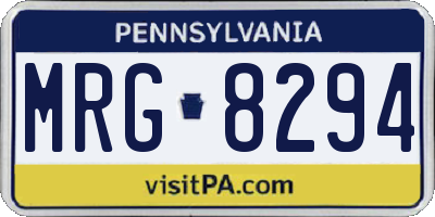 PA license plate MRG8294