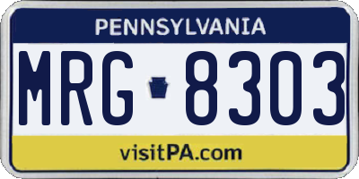 PA license plate MRG8303