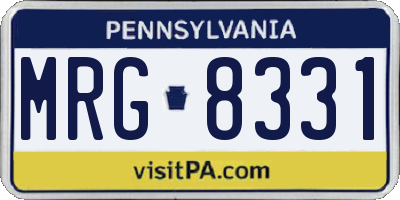 PA license plate MRG8331