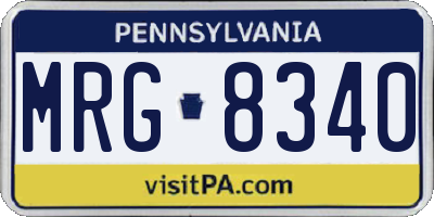PA license plate MRG8340
