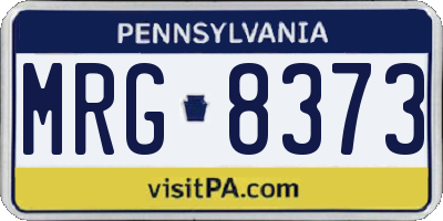 PA license plate MRG8373