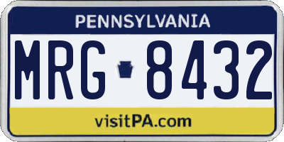 PA license plate MRG8432
