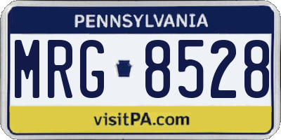 PA license plate MRG8528