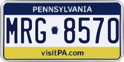 PA license plate MRG8570
