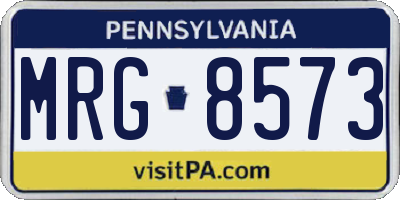 PA license plate MRG8573