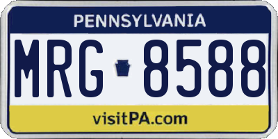 PA license plate MRG8588