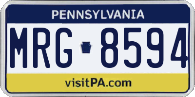 PA license plate MRG8594