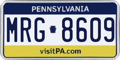 PA license plate MRG8609