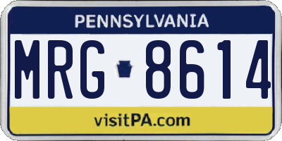 PA license plate MRG8614