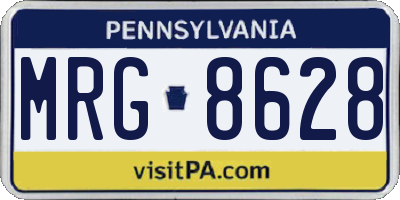 PA license plate MRG8628