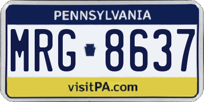 PA license plate MRG8637