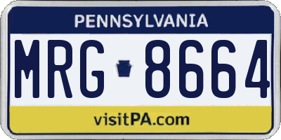 PA license plate MRG8664