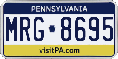 PA license plate MRG8695