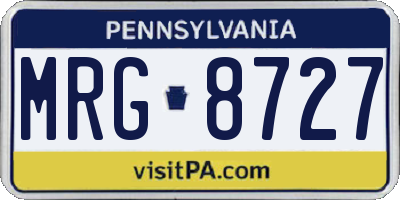 PA license plate MRG8727