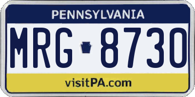 PA license plate MRG8730