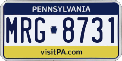 PA license plate MRG8731