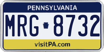 PA license plate MRG8732