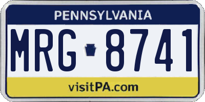 PA license plate MRG8741