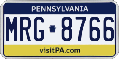 PA license plate MRG8766