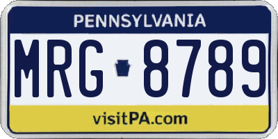 PA license plate MRG8789