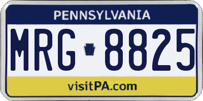 PA license plate MRG8825