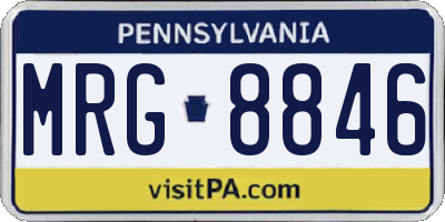 PA license plate MRG8846