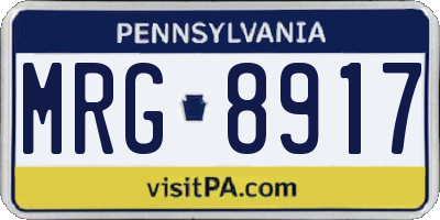 PA license plate MRG8917