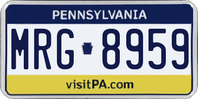 PA license plate MRG8959