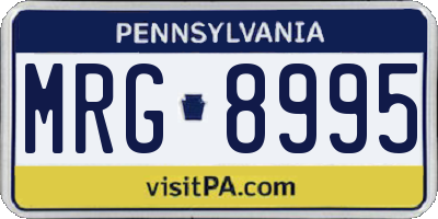 PA license plate MRG8995