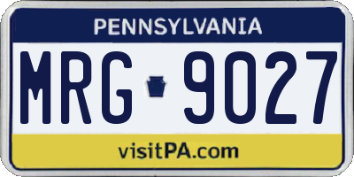 PA license plate MRG9027