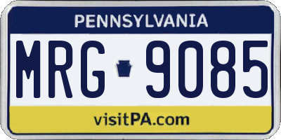 PA license plate MRG9085