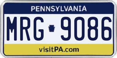 PA license plate MRG9086
