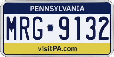 PA license plate MRG9132
