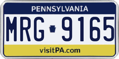 PA license plate MRG9165