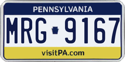 PA license plate MRG9167